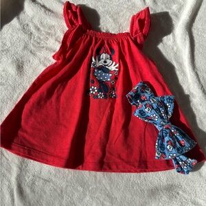 Red Minnie Dress with Headband